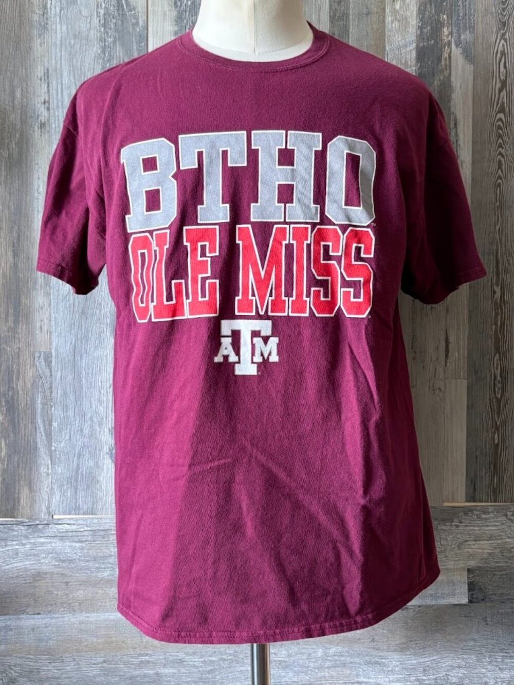 Texas A&M Aggies BTHO Ole Miss Maroon Game Day Football Large Sz T Shirt
